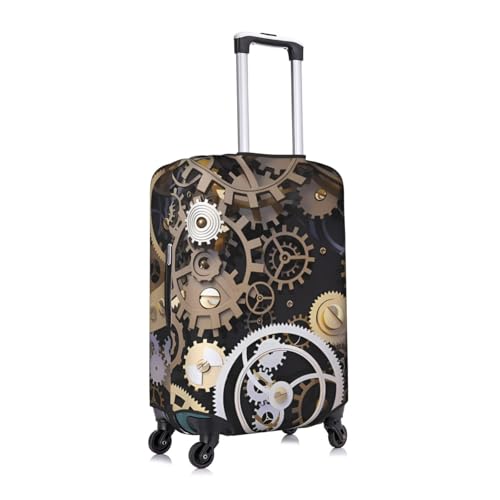Steampunk Mechanical Gears Suitcase Covers for Luggage, Dustproof Anti-scratch Wheeled Case Cover, Washable Protector Fits 22" - 24" Suitcases3