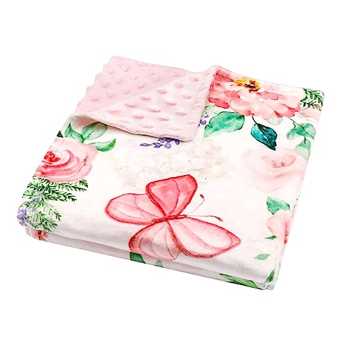 Caruili BW0026 Baby Blankets For Girls Super Soft Minky Toddler Blanket 30X40 Inches cover