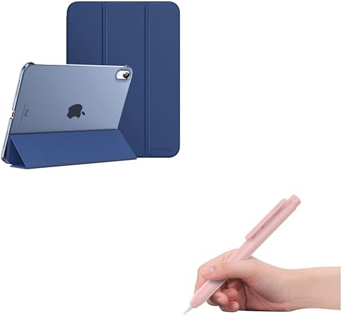 MoKo Funda con soporte para Apple Pencil de 1ª generación, tapa retráctil para iPad de 10ª generación 2022, iPad de 9ª generación 2021, iPad de 8ª