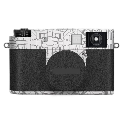 Film protection vinyle Fujifilm X-Half circuit blanc cuir noir