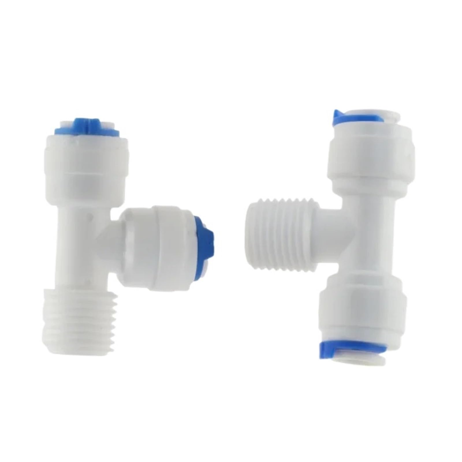 Yakufast Pb 9.53Mm-3I8-9.53Mm 1/4"-3/8" T-Type Quick Connect Fitting, 6.5/9.5Mm Push-In For Ro Filter(Pb 9.53Mm-3I8-9.53Mm)