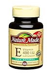 Nature Made Natural Vitamin E 400IU, 100 Softgels (Pack of 2)