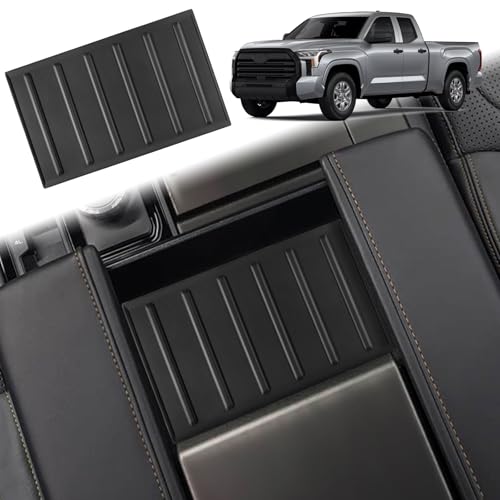 Center Console Tray Liner for Toyota Tundra Accessories 2022-2025 2026 for Sequoia Accessories 2023-2025 2026 Console Organizer Liner Anti-Slip Silicone (1 Piece)