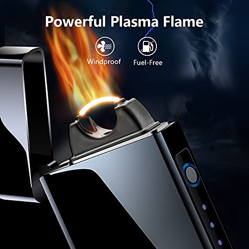 SKRFIRE Electric Plasma Lighter, USB-C Rechargeable Windproof Arc Lighter with Battery Display - Image 4