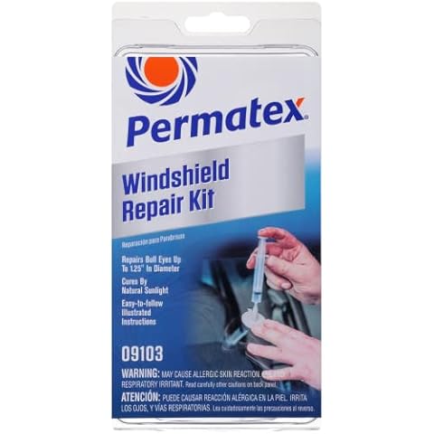 Permatex 09103 1.25 x 3.88 x 7.88" Windshield Repair Kit Cover