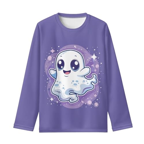 Image of Girls Long Sleeve Shirts Casual Crewneck Soft T-shirts for Girls 3-16 Years Old