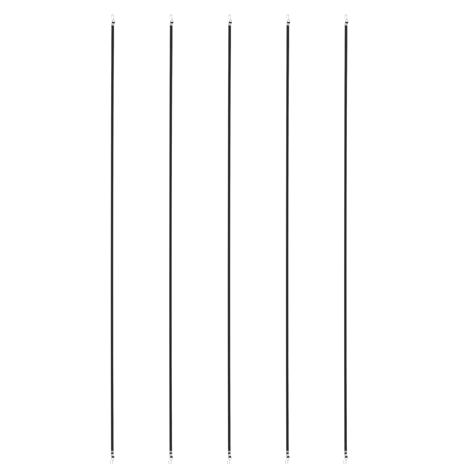 QUARKZMAN 5Pcs Cordini Elastici 4 Metri Cinghie Elastiche In Gomma Nero
