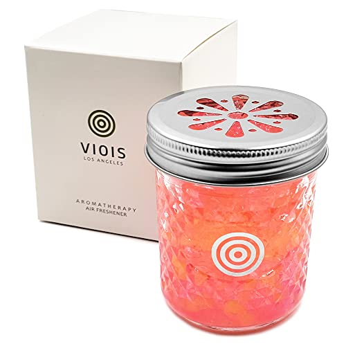 Viois, Tropical Punch Aromatherapy Car Air Freshener(Gel Type). Handcrafted Natural Air Freshener For Car, Bedroom, Bathroom & Office. Chemical Free & Non Toxic. (2 Pack) #TOP3