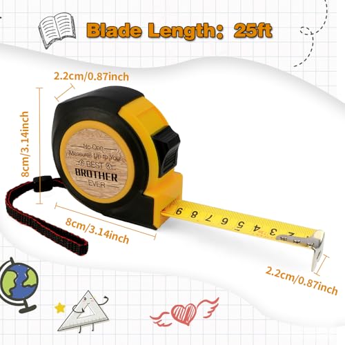 Cinta métrica retráctil 25 ft regalo hermano miniatura 5