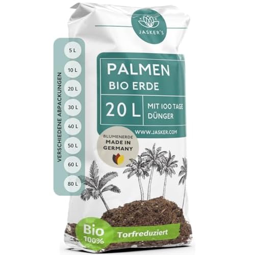 Palmenerde 20 L - Aus 100% nachwachsenden Rohstoffen - Grünpflanzenerde für Palmen - Blumenerde Palmen mit Dünger und Wurzelaktivator - Erde für Palmen - Pflanzenerde Zimmerpflanzen