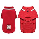 ISPET Dog Shirts Solid Pet Dog Polo T Shirts Soft Cotton Outfit Apparel Doggie Casual Polo Shirt Cut