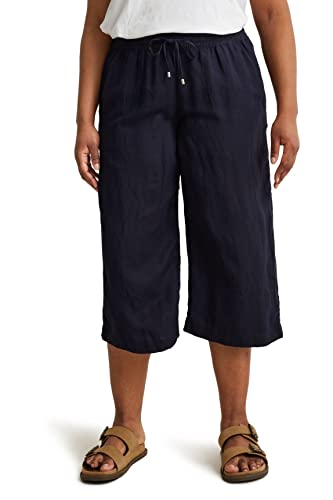 C&A Damen Pull-On Hosen Große Größen Wide Mid Rise/Mid Waist Leinen...