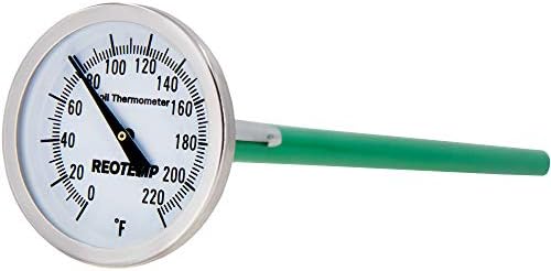 REOTEMP K82-3 Soil Thermometer, 7 Inch Stem, Waterproof, for Seeding and Transplanting Garden Temperature Measurement, 0-220 Fahrenheit