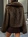 ELLEVEN Faux Fur Jacket Coat Women Winter Fluffy Warm Cropped Overcoat Furry Fuzzy Plush Shaggy Cardigan Casual Sexy Fashion Lapel Collar Long Sleeve Hidden Hooks Pockets Black & Brown XX-Large