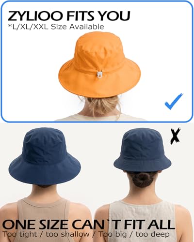 Image of Zylioo XXL Cooling Sun Hat for Big Heads, Wide Brim Summer Hat | Roomy Outdoor Fit-Extra crown space and a flexible rim give fuller head shapes easy coverage during long warm days.