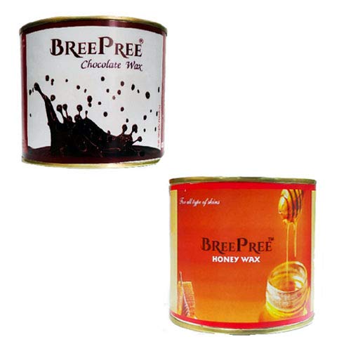 BREEPREE Chocolate Wax 600gm + Honey Wax 600gm Wax for Hair Remover