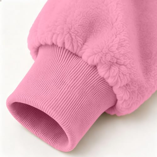 Hoodie with Dog Pouch Pet Pouch Hoodie Womens Fleece Button Collar Zip Pockets Travel Errands Chaquetas De Mujer Invierno Drsl Capsule Wardrobe for Women 2026 Pink - image 9