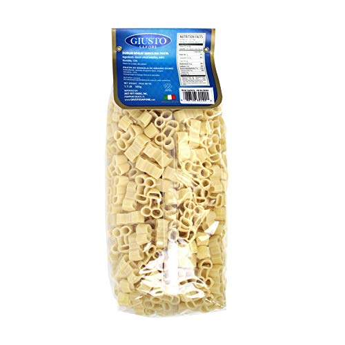 Giusto Sapore Italian Pasta - 454g - 1 Pack - Premium Organic Bronze Drawn Durum Wheat Semolina Gourmet Pasta Brand - Imported from Italy and Family Owned (Cazzetti)