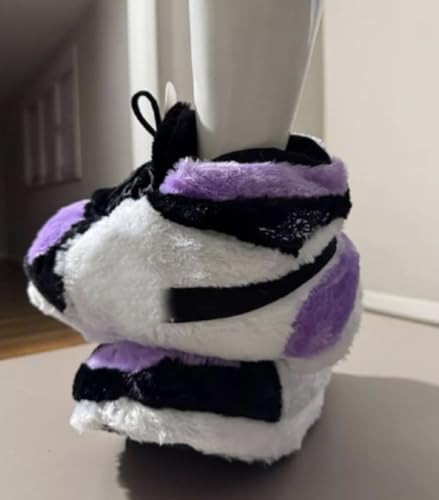 Image of Warm Furry Sneakers Slipper Comfy House Shoes Winter Plush Fuzzy Slipper Shoes For Women Men One Size Fits Most Fluffy Slides For Indoor Outdoor Bigfoot Gifts Houseshoes