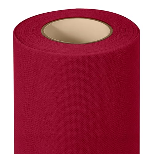 Maxi Products - Rolo de toalha de mesa TNT sem recorte - 1,2 x 5 m - Tecido não tecido Spunbond (TNT) - descartável com efeito tecido - resistente a líquidos - atering - impermeável (vermelho)