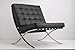 Produktbild Ludwig Mies Ven der Rohe Barcelona Pavillon Stuhl schwarz echtes italienisches Leder