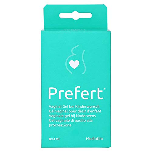Prefertu00ae Vaginal Gel, fruchtbarkeitsfreundliches Gleitmittel für Kinderwunschpaare, 8x4ml