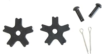 AJ Tack 5 Point Notched Rowel Package, 1-1/4 in Black