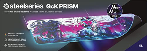 Image of SteelSeries QcK Prism Gaming Mouse Pad - 2-Zone RGB Illumination - Real-time Event Lighting - Optimized for Gaming Sensors - Size XL - Neo Noir