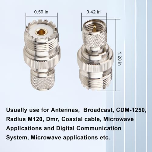 Mini adaptador UHF PL259 a UHF SO239 MOOKEERF x2 miniatura 4