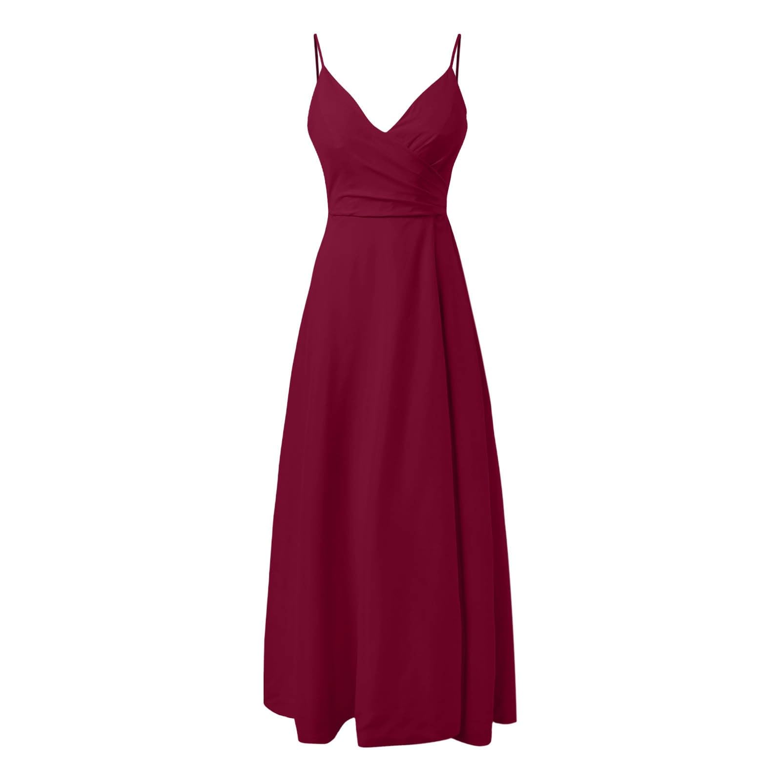 Generisch Robe de soirée pour femme - Longue robe de bal - Robe de cocktail élégante - Robe de demoiselle d'honneur - Robe de fête - Robe de bal - Robe de bal - Robe festive - Longueur au sol