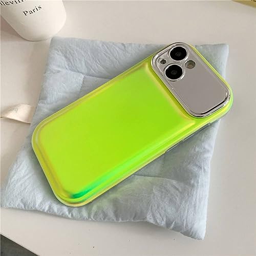 Coque iPhone 14 Pro antichoc bumper fluorescent avec protection de lentille