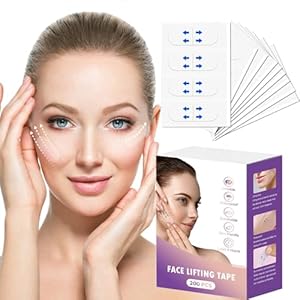 Face Tape Lifting Invisible, Face Lift Tape Instant,200PCS Neck Tape Tightening Facelift Tapes for Makeup Face Lifter Tape Facial Tape for Sagging Skin Double Chin Jowls Eyes Wrinkles Overnight Woman