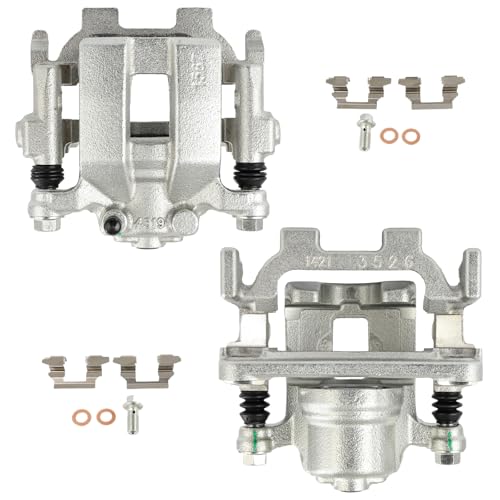 Image of ECCPP 19B3850 19B3851 Rear Left & Right Disc Brake Caliper Assembly | w /Bracket Fit For Infiniti For EX35, For EX37, For FX35, For FX37, For QX50, For QX70