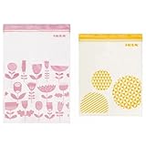 IKEA ISTAD プラスチック袋 ジップバッグ アソートカラー（ピンク＆イエロー各 15枚）30ピース