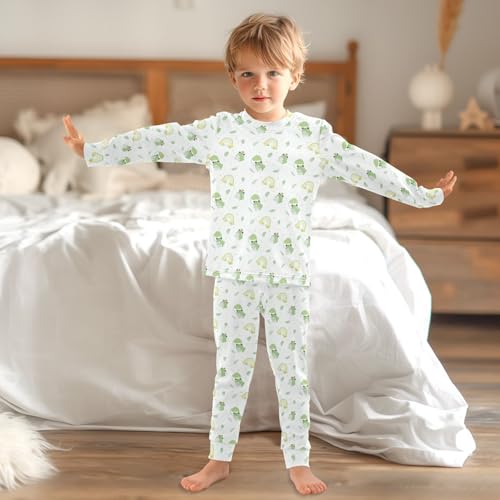 Cotton Pajamas Set 2 Piece Soft Comfy Cute Cartoon Frog Pjs Long Sleeve Lounge Sleepwear 6