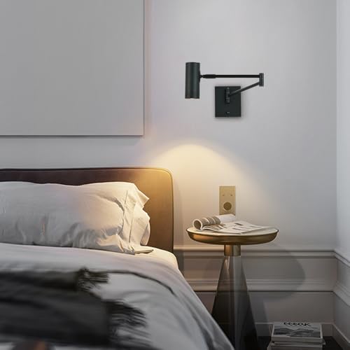 Lámpara de pared LED moderna con acabados metálicos y tecnología telescópica 7