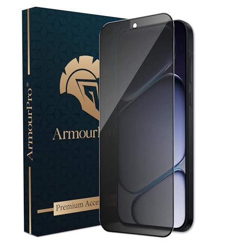 Image of ArmourPro Privacy Tempered Glass for OnePlus Nord CE 6 - Anti-Spy Anti Peeping Screen Protector, 9H Hardness, Edge-to-Edge Coverage, Ultra Thin, Bubble-Free Installation Kit | Black