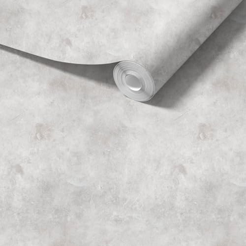 Papel De Parede Adesivo Industrial Cimento Queimado 5 M x 45 Cm (Cimento Queimado Claro)