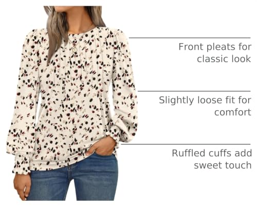 Image of AUTOMET Womens Long Sleeve Shirts Fall Blouses Tops Business Casual Outfits