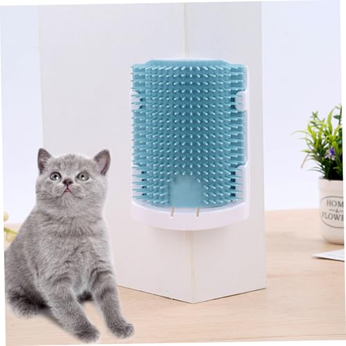 Cepillo de esquina para gatos de ABS azul masajeador autoadministrado 4