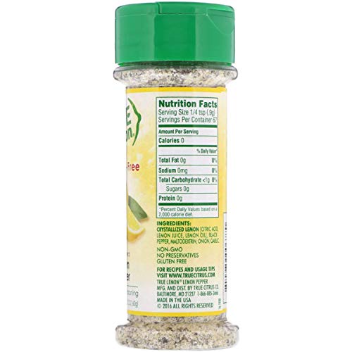 True Citrus True Lemon Pepper Seasoning (2 Pack) Natural Ingredients thumb #3