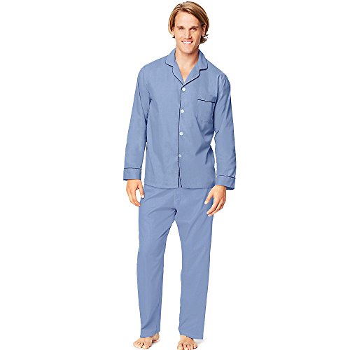 Hanes - Mens Big Broadcloth Pajamas, Blue 39645-XXXX-Large