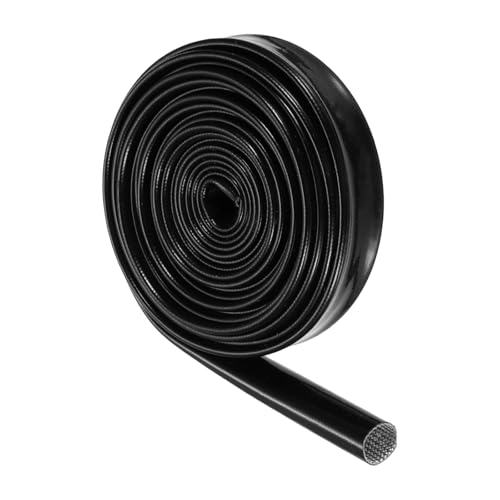 QUARKZMAN Guaina Intrecciata Isolante Per Cavi, 10 Ft-3/8 Pollice ID Nero, Guaina In fibre Di Vetro Ad Alta Temperatura Per Avvolgimento Cavi, Protezione Cablaggio Automobilistico