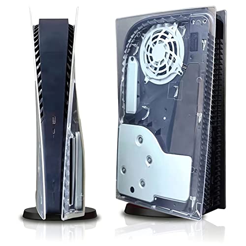 Image of Disc Edition Clear Face Plates Cover Skins Shell Panels for PS5 Console, Accessories for PlayStation 5 Protective Replacement Faceplates Dustproof Anti-Scratch (Transparent)