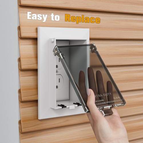 3Pcs Recessed Outlet Box Cover, DBVC-1 Replacement Cover, UV Rated, Weather-Proof, Type 3r Enclosure Cover Compatible with DBVR/DBVS/DBVM Series, 60VC, and Other Outlet Box. by Dremica - Used condition - Image 3