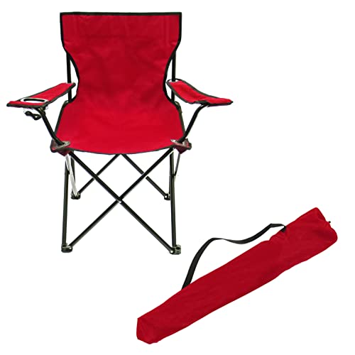 Trademark Innovations Silla plegable para camping al aire libre (rojo) (silla CMP-ROJ) Cover