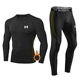 2.Mouvement libre et prévention des souches: Le long manchon Johns Set est conçu avec 4 fois tissu étiré offre un excellent confort et une gamme complète de mouvement pour étirer votre muscle.Les sous-vêtements en osier d'humidité avec l'élasticité superbe fournissent l'équilibre maximum entre la liberté de mouvement et les muscles, vous maintiennent confortable.