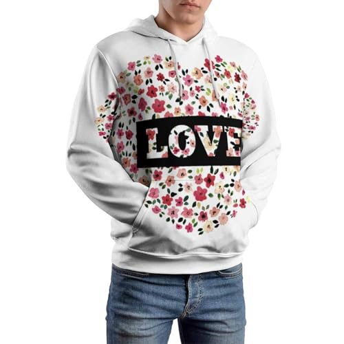 Sweat à Capuche Fleur d'amour - Pull Oversize pour Vos Sorties Citadines et Week-ends Cocooning - 6