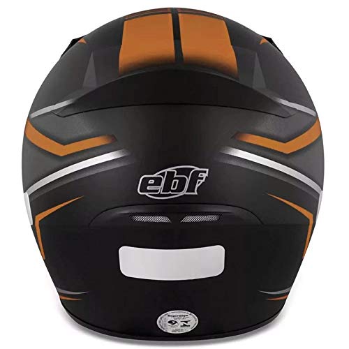 Capacete Ebf New Spark Ilusion 60/Preto Fosco/Laranja