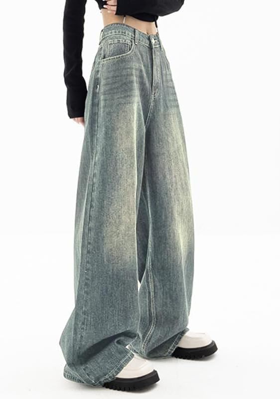 EMMIOL Jeans for Women Wide Leg Baggy Jeans Y2K Casual Loose Boyfriends Trousers Vintage Streetwear - Image 5